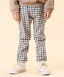 裏起毛先染めチェックパンツ