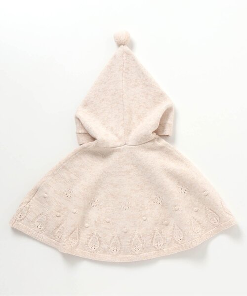 apres les cours（アプレレクール）の「こびとさんケープ（おくるみ・キッズ・アイボリー/ワインレッド・80/90）」の6枚目の写真