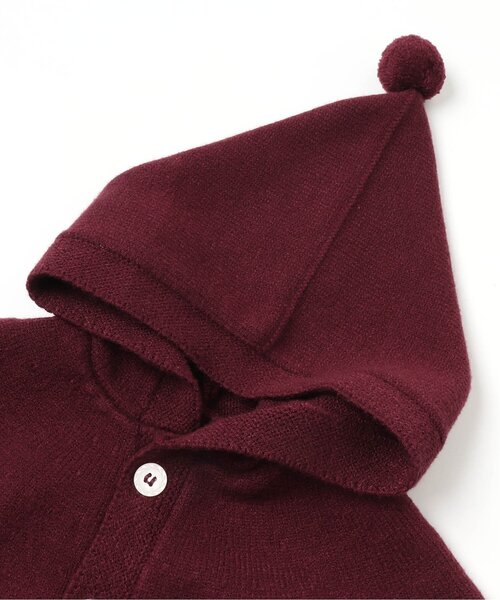 apres les cours（アプレレクール）の「こびとさんケープ（おくるみ・キッズ・アイボリー/ワインレッド・80/90）」の8枚目の写真