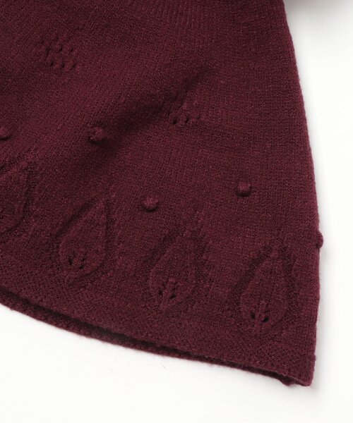 apres les cours（アプレレクール）の「こびとさんケープ（おくるみ・キッズ・アイボリー/ワインレッド・80/90）」の10枚目の写真