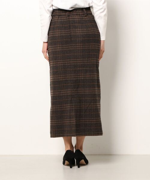 GLOBAL WORK（グローバルワーク）の「ウールブレンドチェックスカート/228788（スカート・レディース・ベージュ/グレー/ベージュ系その他3/ネイビー・MEDIUM/LARGE）」の6枚目の写真