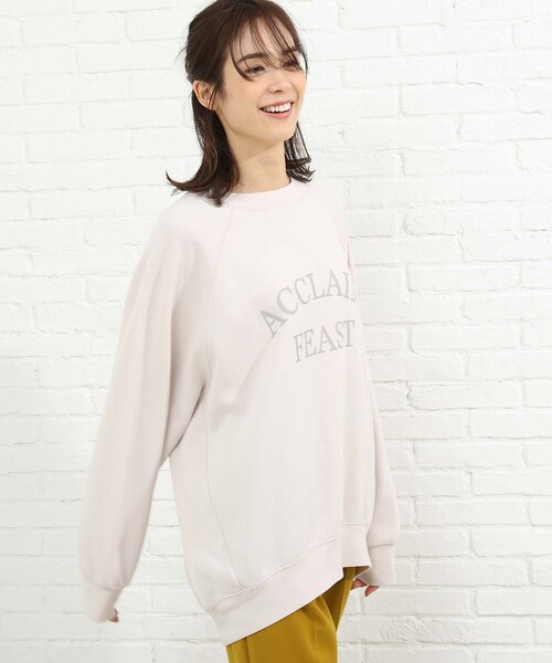 SHOO・LA・RUE(シューラルー)の「◆裏毛起毛BIGドルマンスウェット(スウェット・レディース・チャコールグレー/ブラック/ライトグリーン/ナチュラル・00)」の5枚目の写真