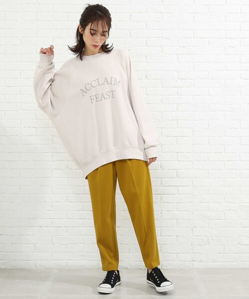 SHOO・LA・RUE(シューラルー)の「◆裏毛起毛BIGドルマンスウェット(スウェット・レディース・チャコールグレー/ブラック/ライトグリーン/ナチュラル・00)」の14枚目の写真