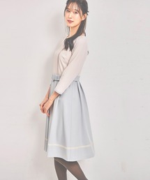 LAISSE PASSE（レッセパッセ）の「ベルト付きバイカラーワンピース 