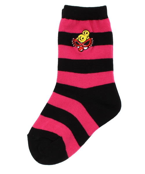 HYSTERIC MINI（ヒステリックミニ）の「Rolling mini “SUPER STAR” 3PソックスSET（ソックス/靴下・キッズ・ピンク/グレー/ブラック・13/19/22/16）」の9枚目の写真