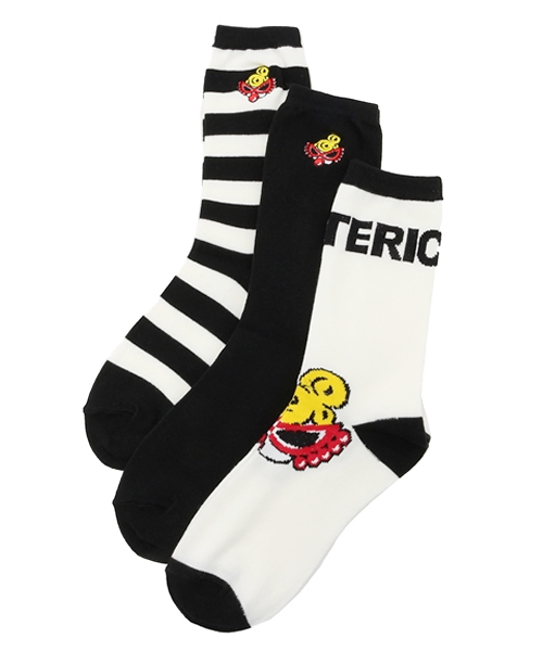 HYSTERIC MINI（ヒステリックミニ）の「Rolling mini “SUPER STAR” 3PソックスSET（ソックス/靴下・キッズ・ピンク/グレー/ブラック・13/19/22/16）」の16枚目の写真