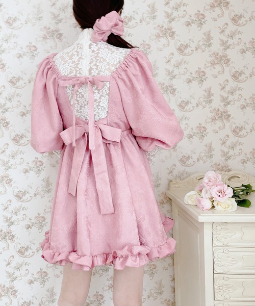 セール シュシュ付き フラワージャガードチュニック ワンピース Pain ペイン のファッション通販 Zozotown