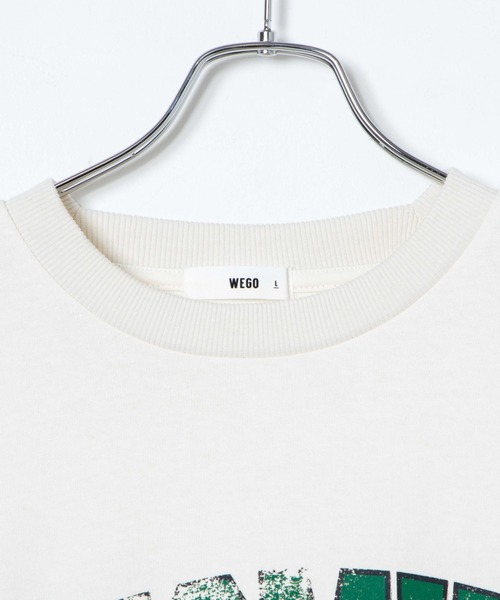 WEGO（ウィゴー）の「WEGO/カレッジロゴBIGロンT（Tシャツ/カットソー・メンズ・オフホワイト/スミクロ・MEDIUM/LARGE）」の3枚目の写真