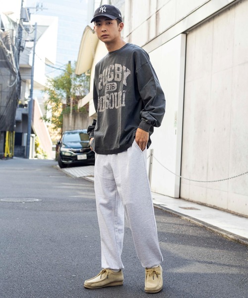 WEGO（ウィゴー）の「WEGO/カレッジロゴBIGロンT（Tシャツ/カットソー・メンズ・オフホワイト/スミクロ・MEDIUM/LARGE）」の13枚目の写真