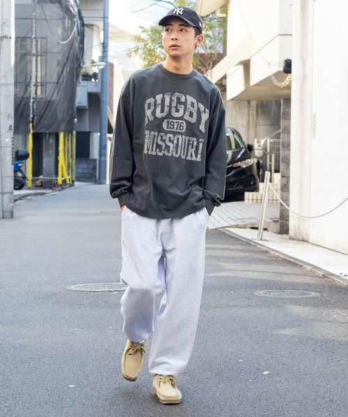 WEGO（ウィゴー）の「WEGO/カレッジロゴBIGロンT（Tシャツ/カットソー・メンズ・オフホワイト/スミクロ・MEDIUM/LARGE）」の15枚目の写真