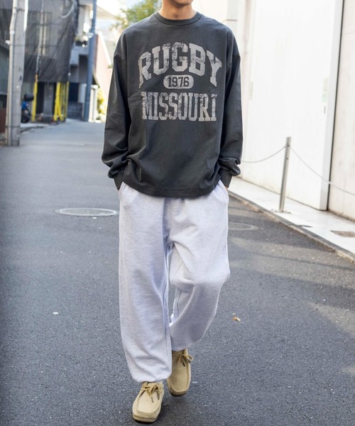 WEGO（ウィゴー）の「WEGO/カレッジロゴBIGロンT（Tシャツ/カットソー・メンズ・オフホワイト/スミクロ・MEDIUM/LARGE）」の19枚目の写真