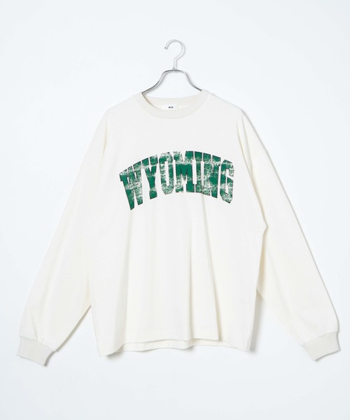 WEGO（ウィゴー）の「WEGO/カレッジロゴBIGロンT（Tシャツ/カットソー・メンズ・オフホワイト/スミクロ・MEDIUM/LARGE）」の20枚目の写真