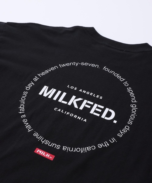MILKFED.（ミルクフェド）の「WIDE L/S TEE CIRCLE LOGO/ビッグシルエット バックプリント 長袖Tシャツ（Tシャツ/カットソー・レディース・ホワイト/ブラック/ネイビー・ONE SIZE）」の11枚目の写真