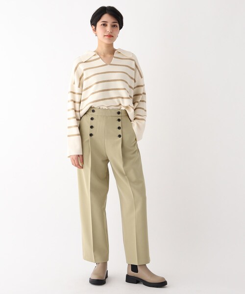 OPAQUE.CLIP（オペークドットクリップ）の「◆ストレッチダブルクロス マリンパンツ【WEB限定サイズ】（その他パンツ・レディース・カーキ/ネイビー/ホワイト系・38/40/42）」の16枚目の写真