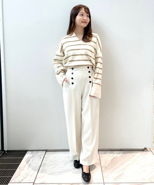 OPAQUE.CLIP（オペークドットクリップ）の「◆ストレッチダブルクロス マリンパンツ【WEB限定サイズ】（その他パンツ・レディース・カーキ/ネイビー/ホワイト系・38/40/42）」の19枚目の写真