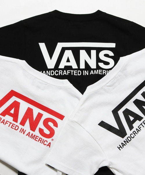VANS(バンズ)の「VANS/バンズ Handcrafted in America S/S T-Shirts Kids キッズ 半袖ロゴTシャツ(Tシャツ/カットソー・キッズ・ブラック/ホワイト×レッド/ホワイト×ブラック・110/130/150)」の4枚目の写真