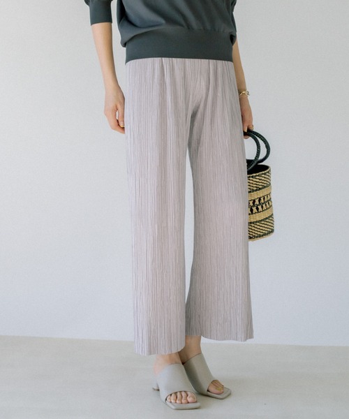 RIVE DROITE（リヴドロワ）の「WEB限定/プリーツイージーパンツ（その他パンツ・レディース・ブラック/アイボリー/グレー・FREE）」の3枚目の写真