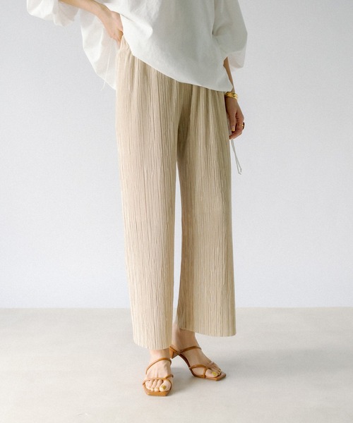 RIVE DROITE（リヴドロワ）の「WEB限定/プリーツイージーパンツ（その他パンツ・レディース・ブラック/アイボリー/グレー・FREE）」の2枚目の写真