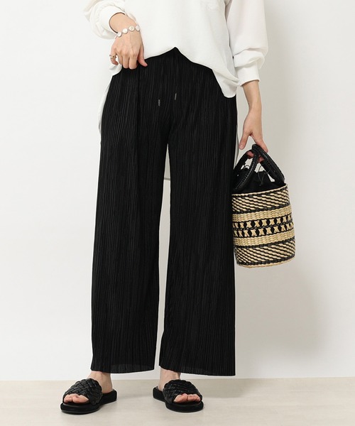 RIVE DROITE（リヴドロワ）の「WEB限定/プリーツイージーパンツ（その他パンツ・レディース・ブラック/アイボリー/グレー・FREE）」の9枚目の写真