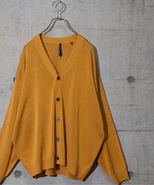 JOHN'S CLOSET(ジョンズクローゼット)の「【i】12Gルーズフィットカーディガン(カーディガン/ボレロ・メンズ・サックスブルー/イエロー/アイボリー/グリーン/チャコールグレー・MEDIUM/LARGE/X-LARGE)」の5枚目の写真