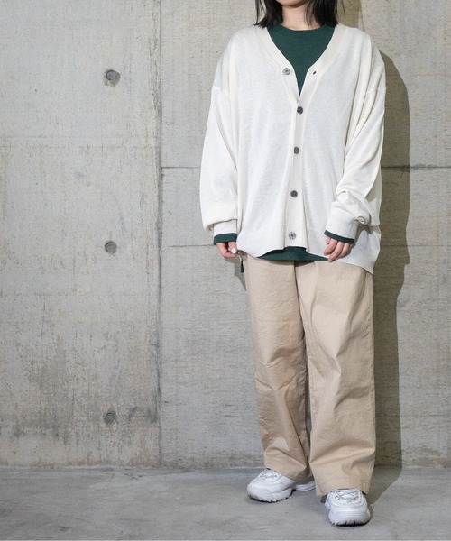 JOHN'S CLOSET(ジョンズクローゼット)の「【i】12Gルーズフィットカーディガン(カーディガン/ボレロ・メンズ・サックスブルー/イエロー/アイボリー/グリーン/チャコールグレー・MEDIUM/LARGE/X-LARGE)」の13枚目の写真