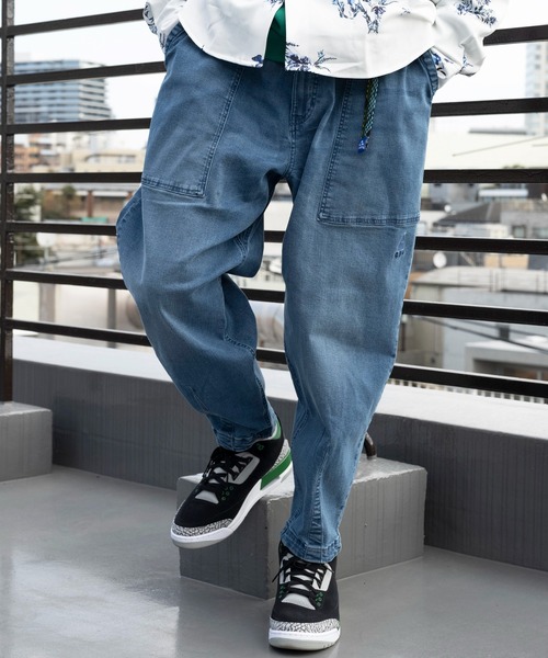 GERRY（ジェリー）の「GERRY テーパードクライミングパンツ（デニムパンツ・メンズ・サックスブルー/ベージュ/カーキ/ブラック/ブルー・X-LARGE/MEDIUM/SMALL/LARGE）」の9枚目の写真