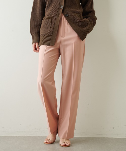 Whim Gazette（ウィムガゼット）の「ストレッチパンツ（スラックス・レディース・ダークグリーン/ピンク/ネイビー・38/36）」の3枚目の写真