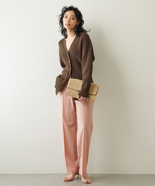 Whim Gazette（ウィムガゼット）の「ストレッチパンツ（スラックス・レディース・ダークグリーン/ピンク/ネイビー・38/36）」の19枚目の写真