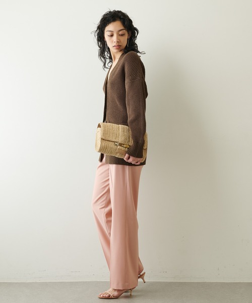 Whim Gazette（ウィムガゼット）の「ストレッチパンツ（スラックス・レディース・ダークグリーン/ピンク/ネイビー・38/36）」の20枚目の写真