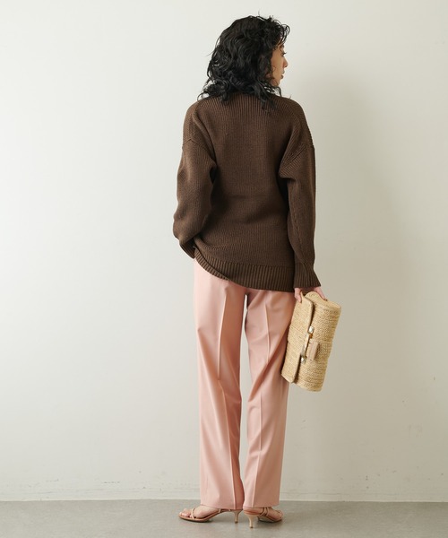 Whim Gazette（ウィムガゼット）の「ストレッチパンツ（スラックス・レディース・ダークグリーン/ピンク/ネイビー・38/36）」の22枚目の写真