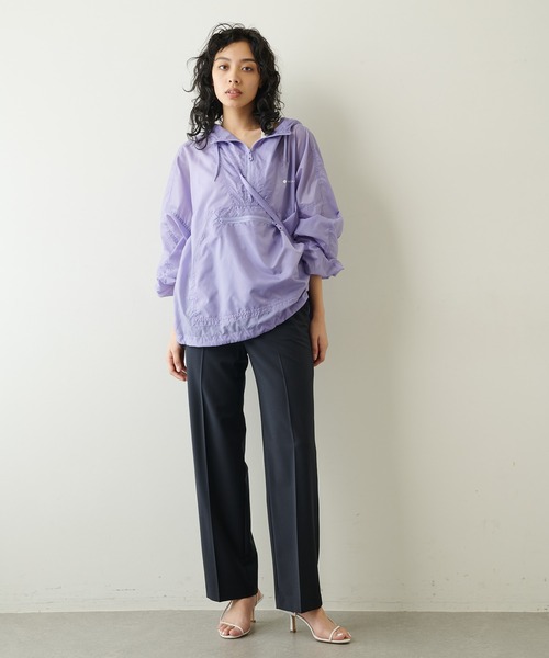 Whim Gazette（ウィムガゼット）の「ストレッチパンツ（スラックス・レディース・ダークグリーン/ピンク/ネイビー・38/36）」の8枚目の写真