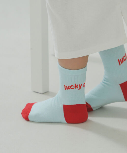 B:MING by BEAMS（ビーミングバイビームス）の「B:MING by BEAMS / バックロゴ ソックス（13~21cm）（ソックス/靴下・キッズ・ブルー/レッド/イエロー・L 19-21㎝/S 13-15㎝/M 16-18㎝）」の3枚目の写真