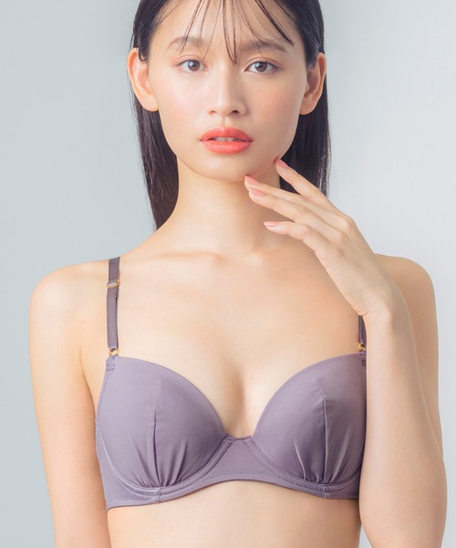 WING（ウイング）の「「ナチュラルアップブラ」（ブラジャー・レディース・ブラック/パープル/ブラウン/グリーン/サーモンピンク/ベージュ/オリーブ/ブルー/ライトピンク/グレー系その他/エンジ/ダークブラウン/ピンクベージュ/サックスブルー/グレー/ライトベージュ/サンドベージュ・B65/B70/C70/D70/B75/A65/A70/A75/C65/C75/D65/D75/E65/E70/E75/F65/F70/F75/E80/B80/C80/D80/A80/F80/AA70/AA65/AA75）」の3枚目の写真