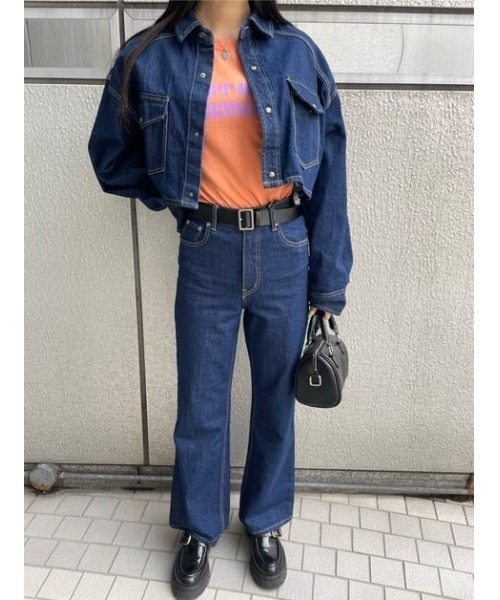 THROW by SLY(スローバイスライ)の「THROW HW WIDE LEG PT-A ハイウエスト ワイドレグ デニムパンツ(デニムパンツ・レディース・ブルー・24inch/25inch/26inch/23inch)」の17枚目の写真