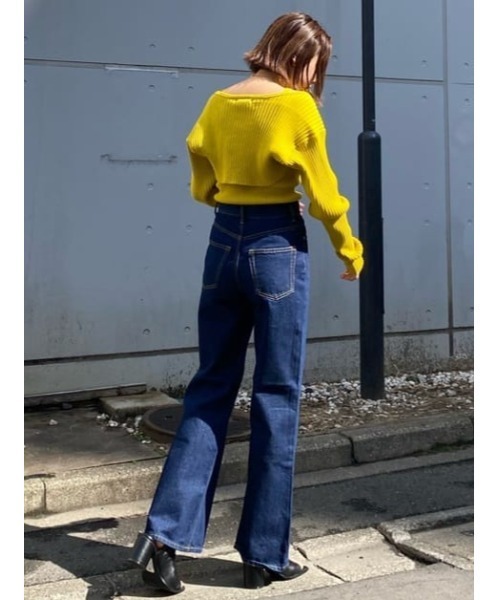 THROW by SLY(スローバイスライ)の「THROW HW WIDE LEG PT-A ハイウエスト ワイドレグ デニムパンツ(デニムパンツ・レディース・ブルー・24inch/25inch/26inch/23inch)」の14枚目の写真