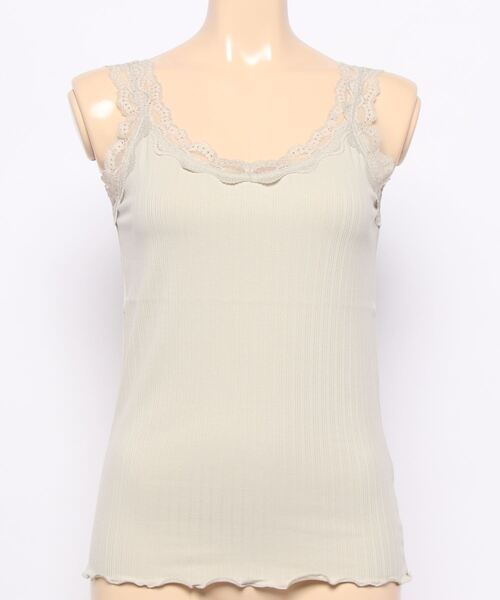 Te chichi（テチチ）の「前後2wayレースタンクトップ（タンクトップ・レディース・ブラック/オフホワイト/グリーン/ラベンダー・ﾌﾘ-）」の3枚目の写真