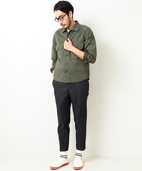 BEAMS PLUS（ビームスプラス）の「BEAMS PLUS / クロップド デニムパンツ（デニムパンツ・メンズ・インディゴブルー・MEDIUM/SMALL/LARGE/X-LARGE）」の10枚目の写真