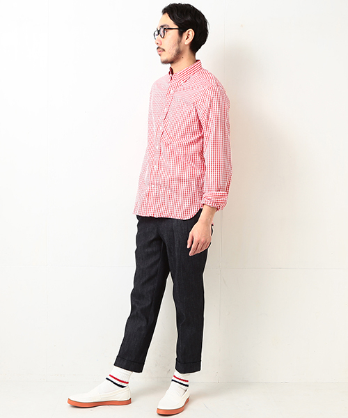 BEAMS PLUS（ビームスプラス）の「BEAMS PLUS / クロップド デニムパンツ（デニムパンツ・メンズ・インディゴブルー・MEDIUM/SMALL/LARGE/X-LARGE）」の11枚目の写真