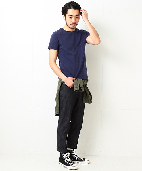BEAMS PLUS（ビームスプラス）の「BEAMS PLUS / クロップド デニムパンツ（デニムパンツ・メンズ・インディゴブルー・MEDIUM/SMALL/LARGE/X-LARGE）」の14枚目の写真