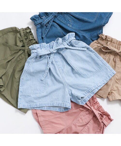 BREEZE(ブリーズ)の「リボンフリルショートパンツ(その他パンツ・キッズ・カーキ/サックスブルー/ピンク/ブルー/ベージュ・100/110/120/80/90/130/140)」の9枚目の写真