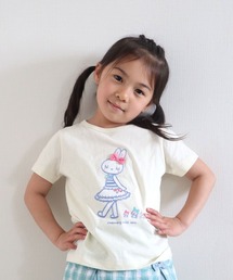 KP | 【WEB限定】mimiちゃんとpiouちゃんアップリケ刺しゅう半袖Tシャツ(100-160cm)(Tシャツ/カットソー)