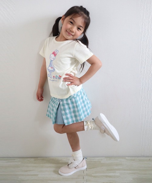 KP(ケーピー)の「【WEB限定】mimiちゃんとpiouちゃんアップリケ刺しゅう半袖Tシャツ(100-160cm)(Tシャツ/カットソー・キッズ・ピンク/パープル/イエロー・120cm/100cm/130cm/150cm/110cm/140cm/160cm)」の11枚目の写真