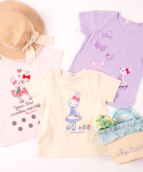 KP(ケーピー)の「【WEB限定】mimiちゃんとpiouちゃんアップリケ刺しゅう半袖Tシャツ(100-160cm)(Tシャツ/カットソー・キッズ・ピンク/パープル/イエロー・120cm/100cm/130cm/150cm/110cm/140cm/160cm)」の12枚目の写真