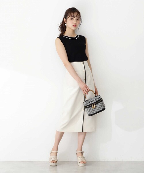 PROPORTIONBODYDRESSINGバイカラー2wayニットプルオーバー PROPORTION BODY DRESSING（プロポーションボディドレッシング