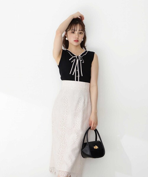 PROPORTION BODY DRESSING（プロポーションボディドレッシング）の「【美人百花6月号タイアップ商品】バイカラー２Ｗａｙニットプルオーバー / 1212170906（ニット/セーター・レディース・ブラック/ブラウン/ピンク/ホワイト系その他・FREE）」の9枚目の写真