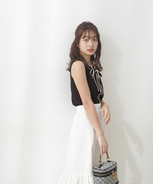PROPORTIONBODYDRESSINGバイカラー2wayニットプルオーバー PROPORTION BODY DRESSING（プロポーションボディドレッシング