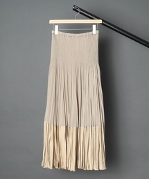 【 ADAWAS / アダワス 】 2TONES PLEATED SKIRT / 2トーンプリーツスカート