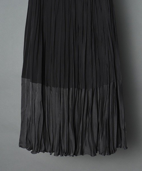 ADAWAS(アダワズ)の「【 ADAWAS / アダワス 】 2TONES PLEATED SKIRT / 2トーンプリーツスカート(スカート・レディース・ブラック/サンドベージュ・FREE)」の5枚目の写真