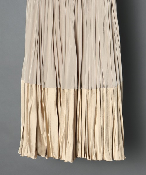 ADAWAS(アダワズ)の「【 ADAWAS / アダワス 】 2TONES PLEATED SKIRT / 2トーンプリーツスカート(スカート・レディース・ブラック/サンドベージュ・FREE)」の6枚目の写真