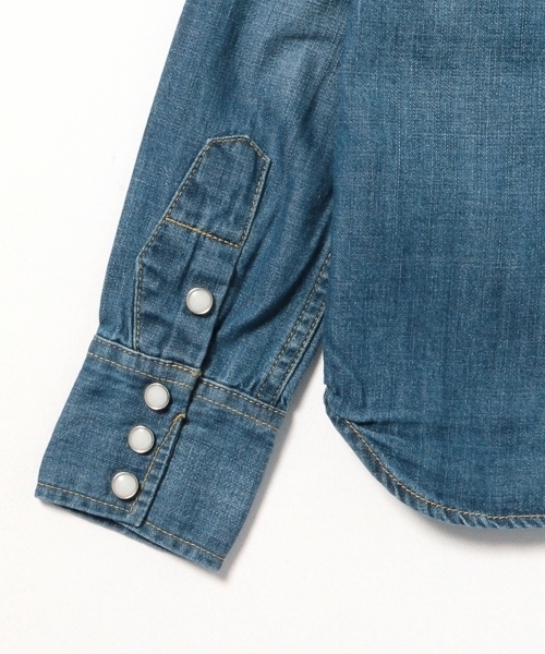 B:MING by BEAMS（ビーミングバイビームス）の「Lee / ウエスタンシャツ（シャツ/ブラウス・キッズ・ブルー・100/110/120/130）」の12枚目の写真